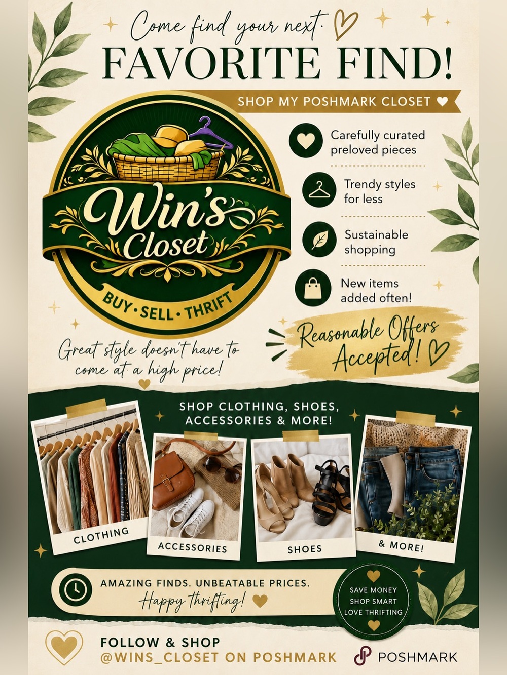 Welcome to Wins_Closet - Shop, Like, Make an Offer ❤️